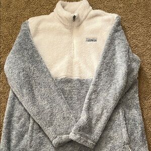 White and Gray Magellan Sherpa Pullover